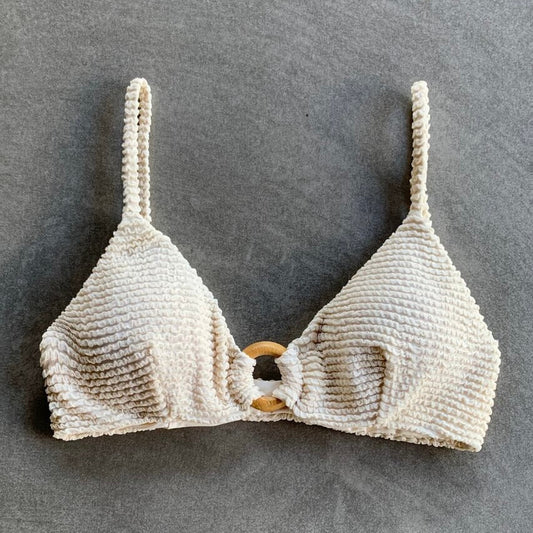Pearl Textured Agatha Bikini Top-0